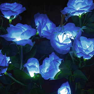 장미 LED 태양광 꽃정원등(블루) 조경 야외등