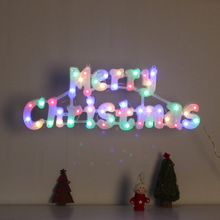 X40385 LED 메리 크리스마스 글자전구 (칼라)+전원잭